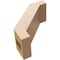 Ekena Millwork 3-inch W x 6-inch D x 6-inch H Burlington Rough Cedar Woodgrain TimberThane Knee Brace, Primed BRCUR03X06X06BURRCPR - alternate 5